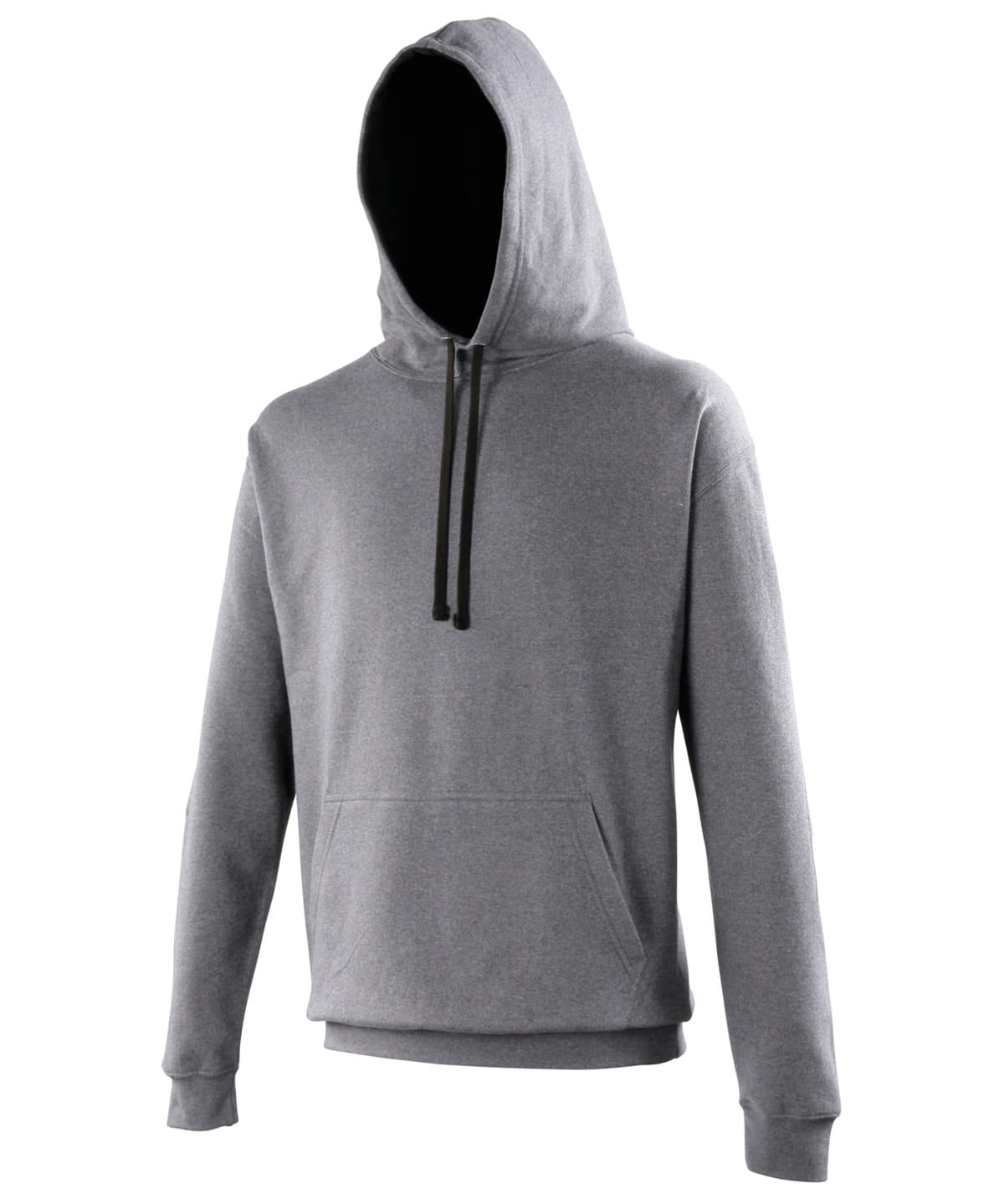 AWDis Just Hoods Varsity Hoodie - Charcoal/Jet Black
