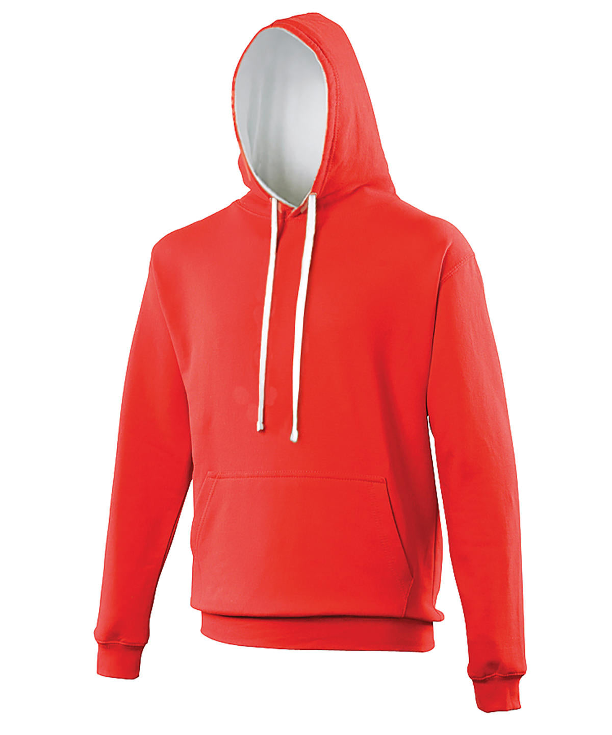 AWDis Just Hoods Varsity Hoodie - Fire Red/Arctic White
