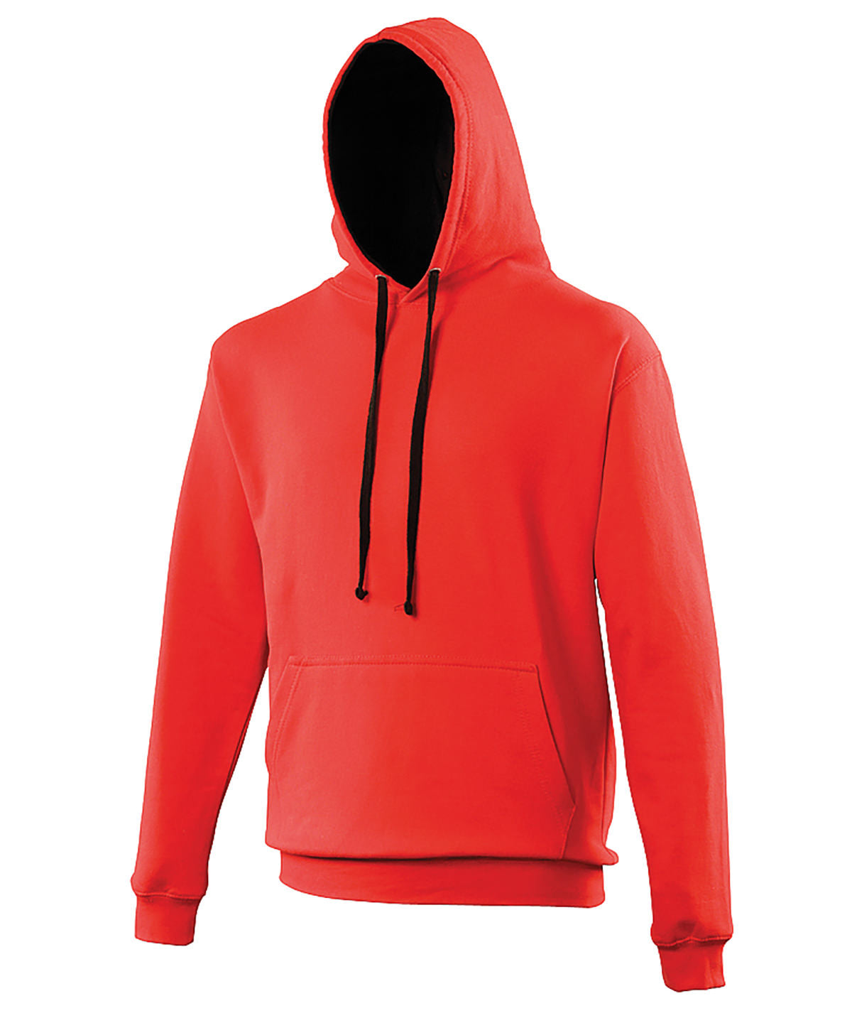 AWDis Just Hoods Varsity Hoodie - Fire Red/Jet Black