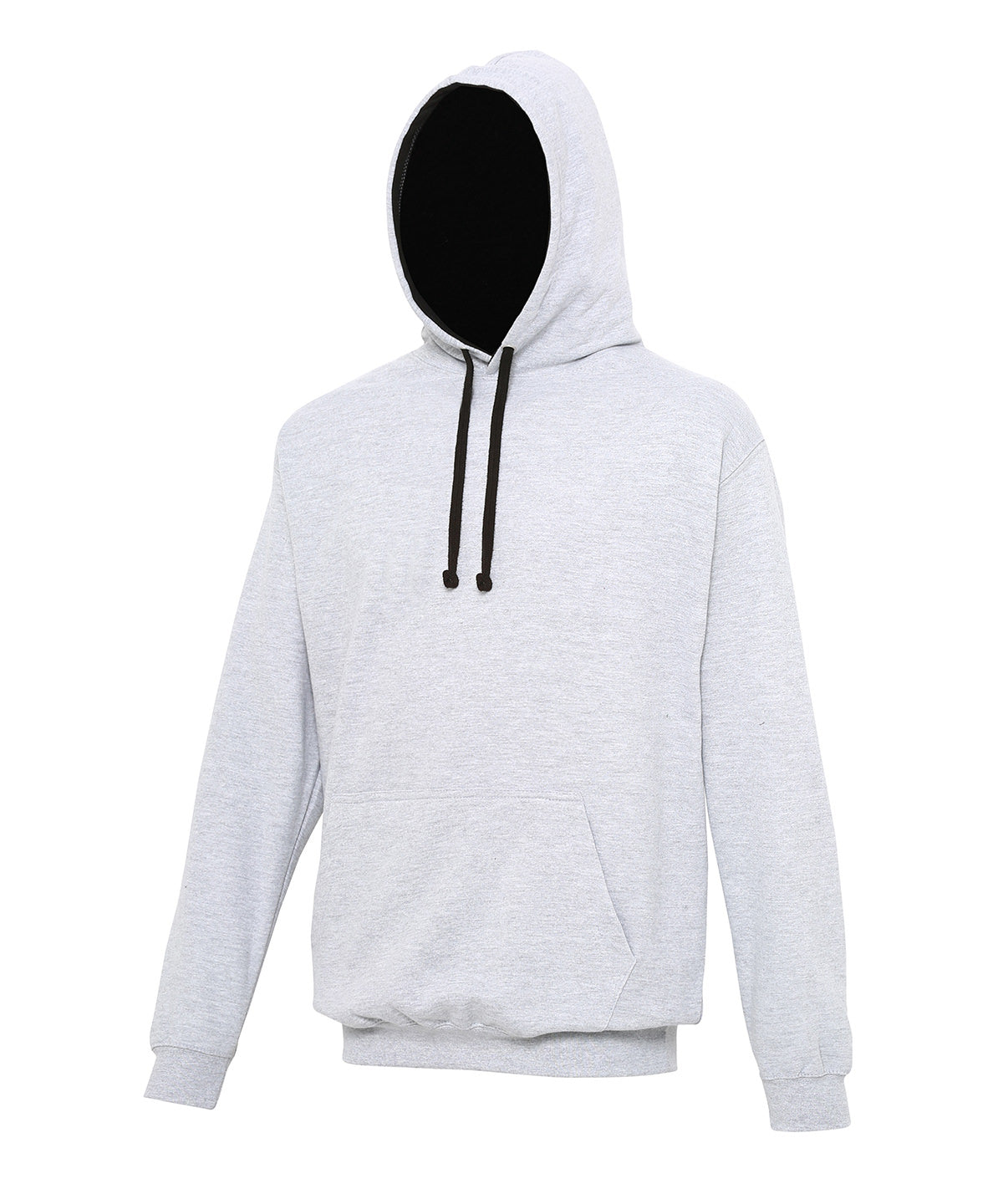 AWDis Just Hoods Varsity Hoodie - Heather Grey/Jet Black
