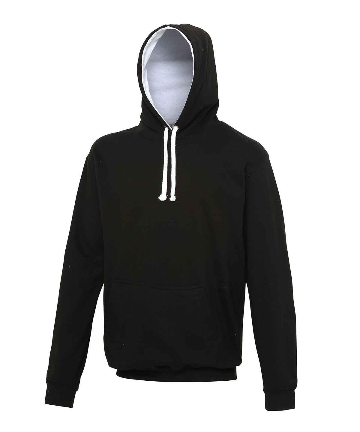 AWDis Just Hoods Varsity Hoodie - Jet Black/Arctic White