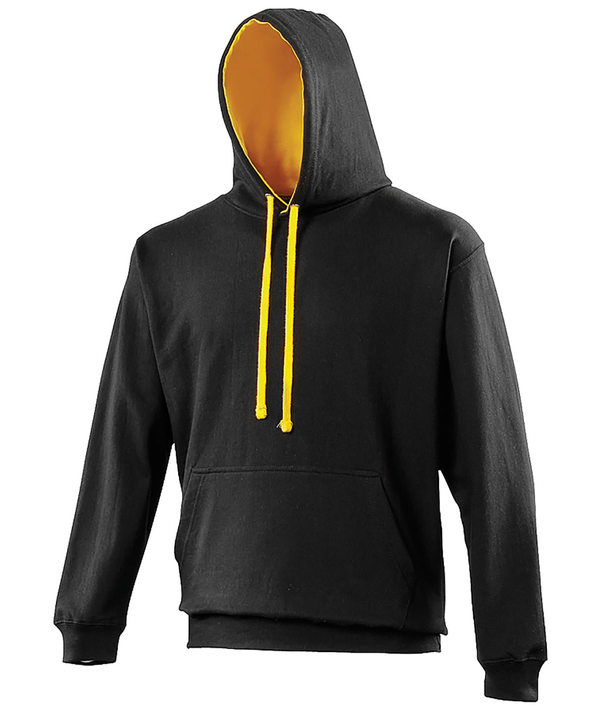 AWDis Just Hoods Varsity Hoodie - Jet Black/Gold