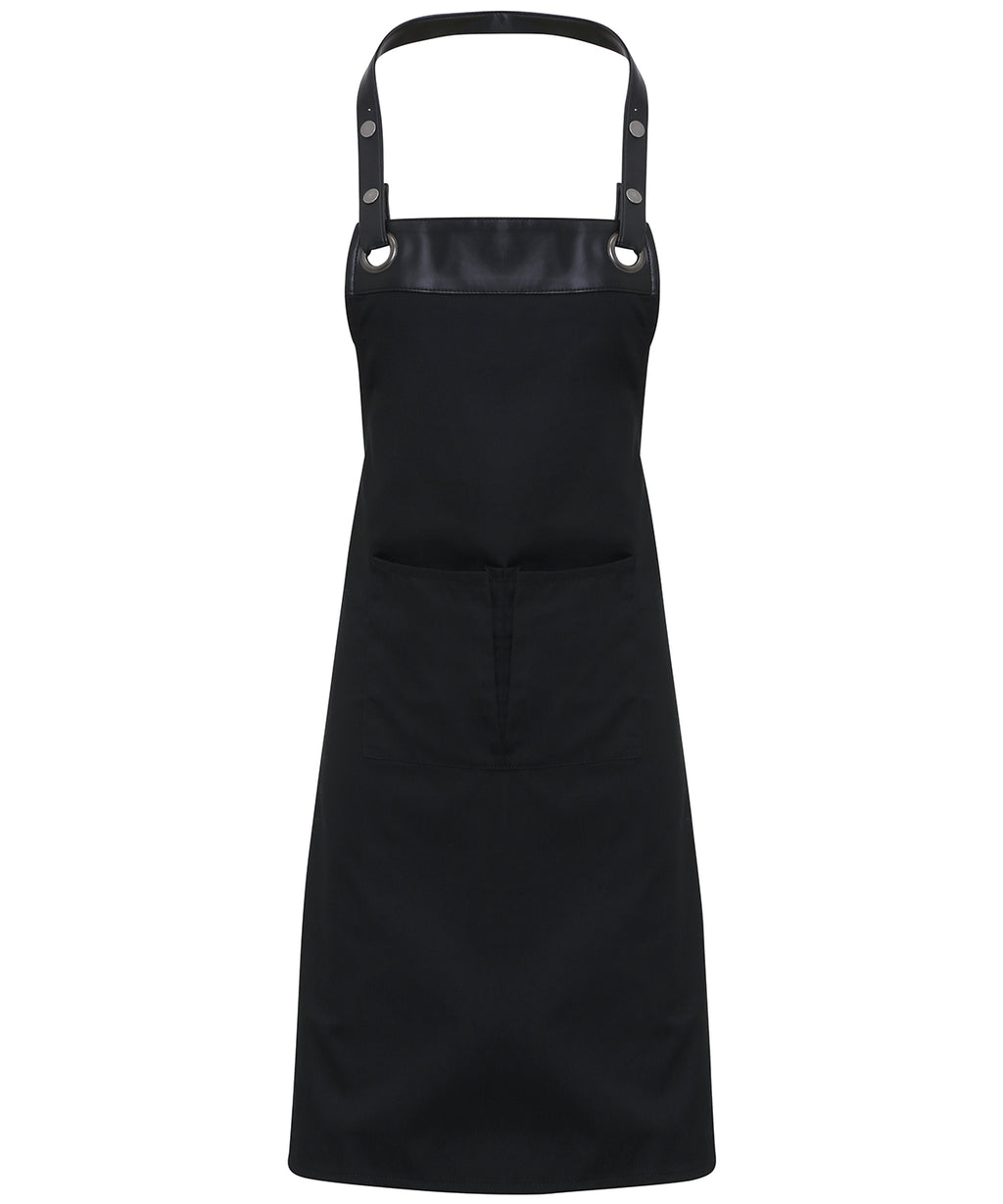Premier Espresso Bib Apron - Black/Black