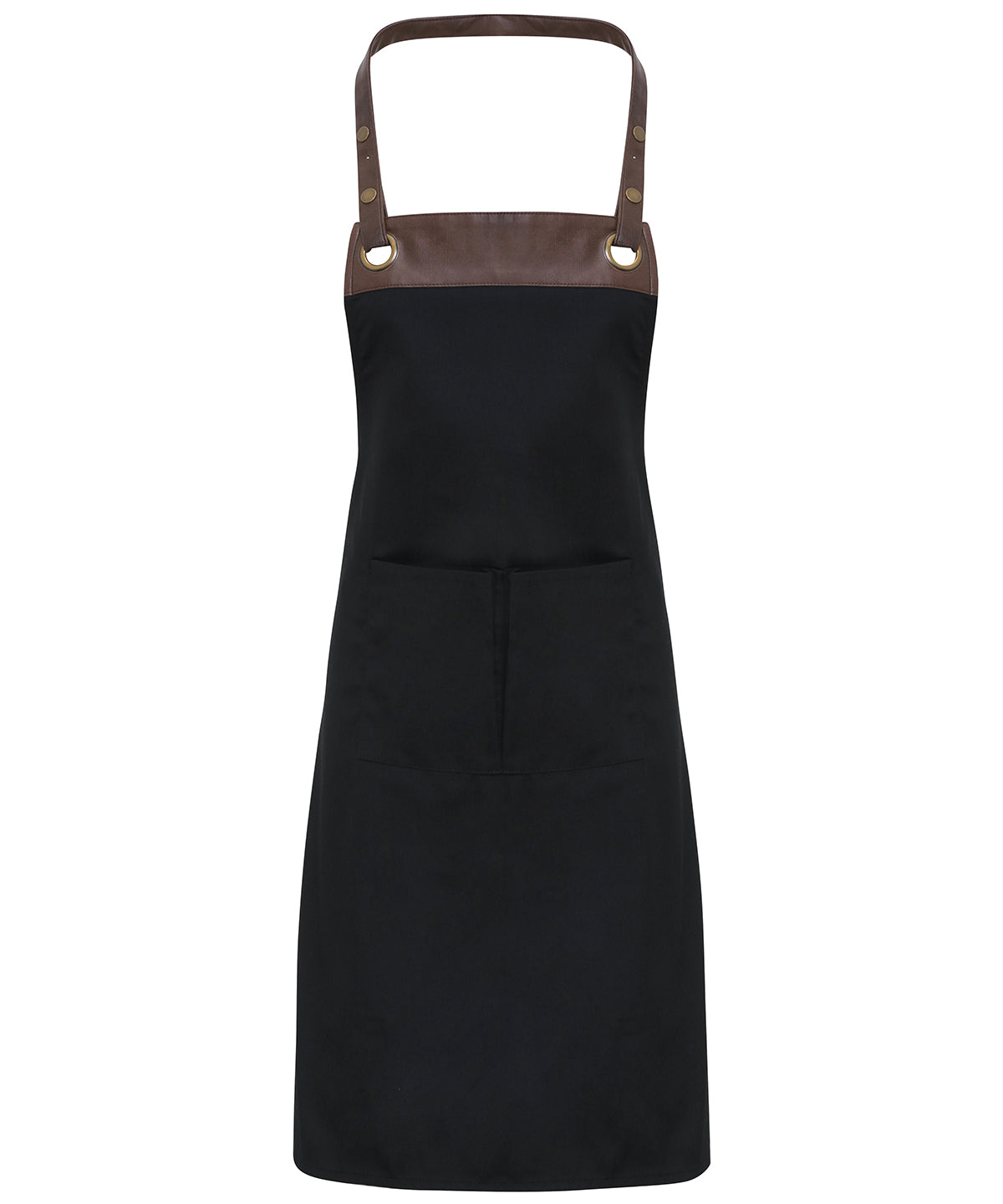 Premier Espresso Bib Apron - Black/Brown