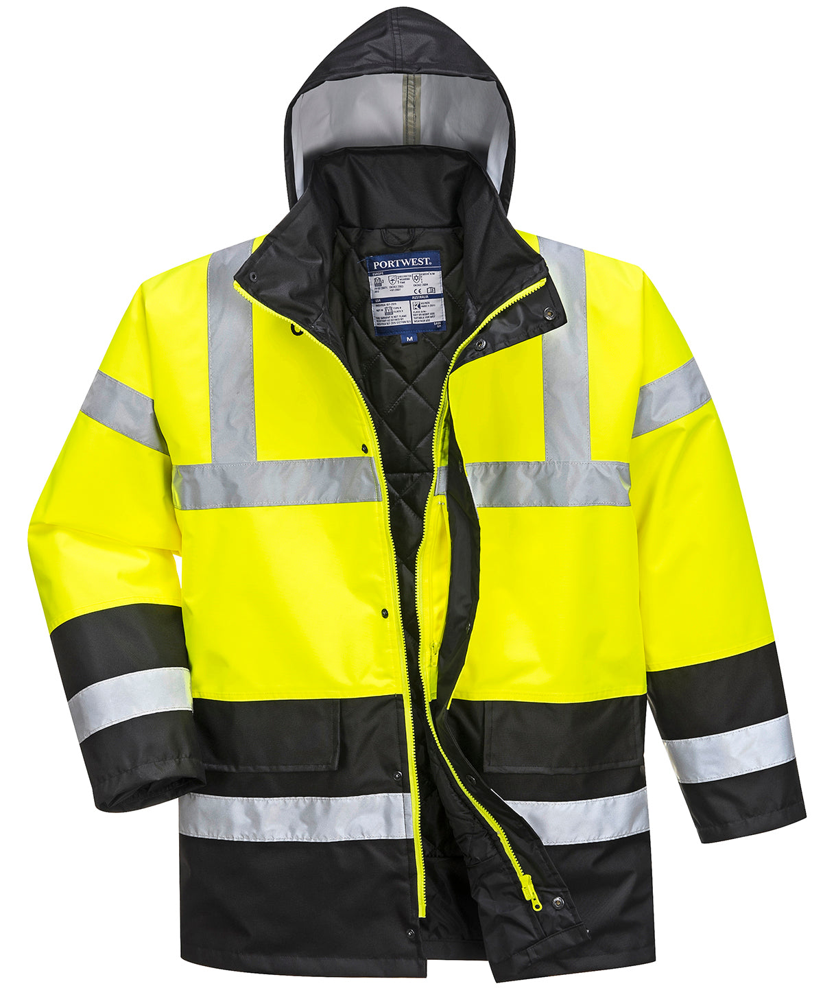 Portwest Hi-vis Traffic Jacket (S466/S467) - Yellow/Navy