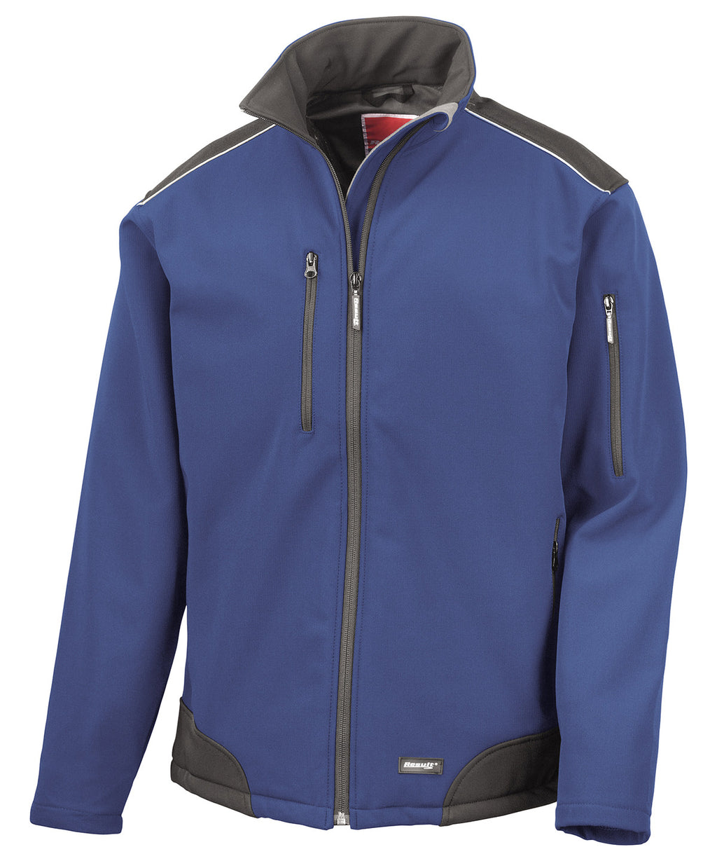 Result Workguard Ripstop Softshell Workwear Jacket - Royal/Black