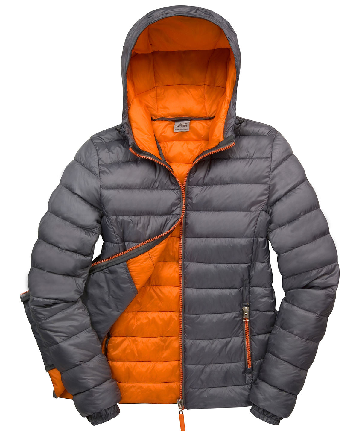 Result Urban Outdoor Women's Urban Snow Bird Hooded Jacket - Grey/Orange