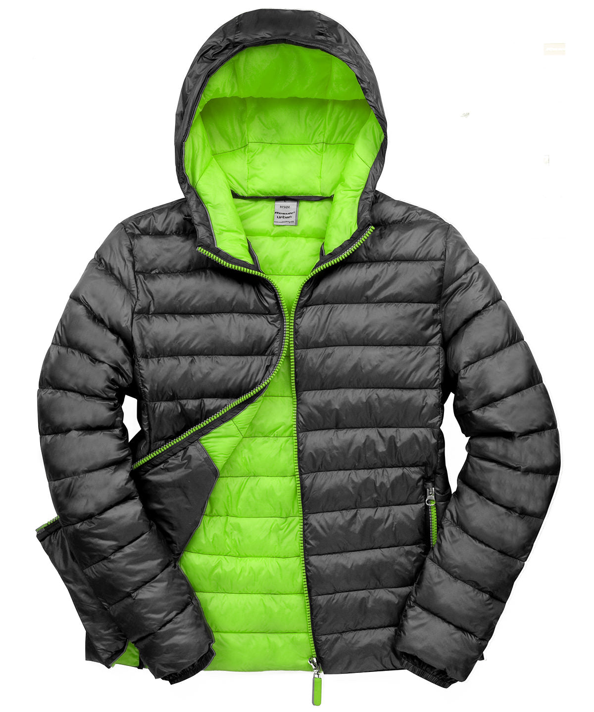 Result Urban Outdoor Urban Snow Bird Hooded Jacket - Black/Lime