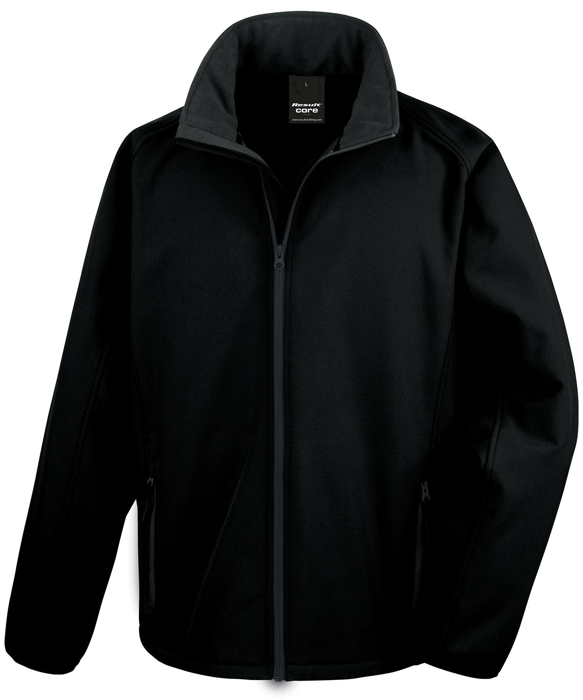 Result Core Core Printable Softshell Jacket - Black/Black
