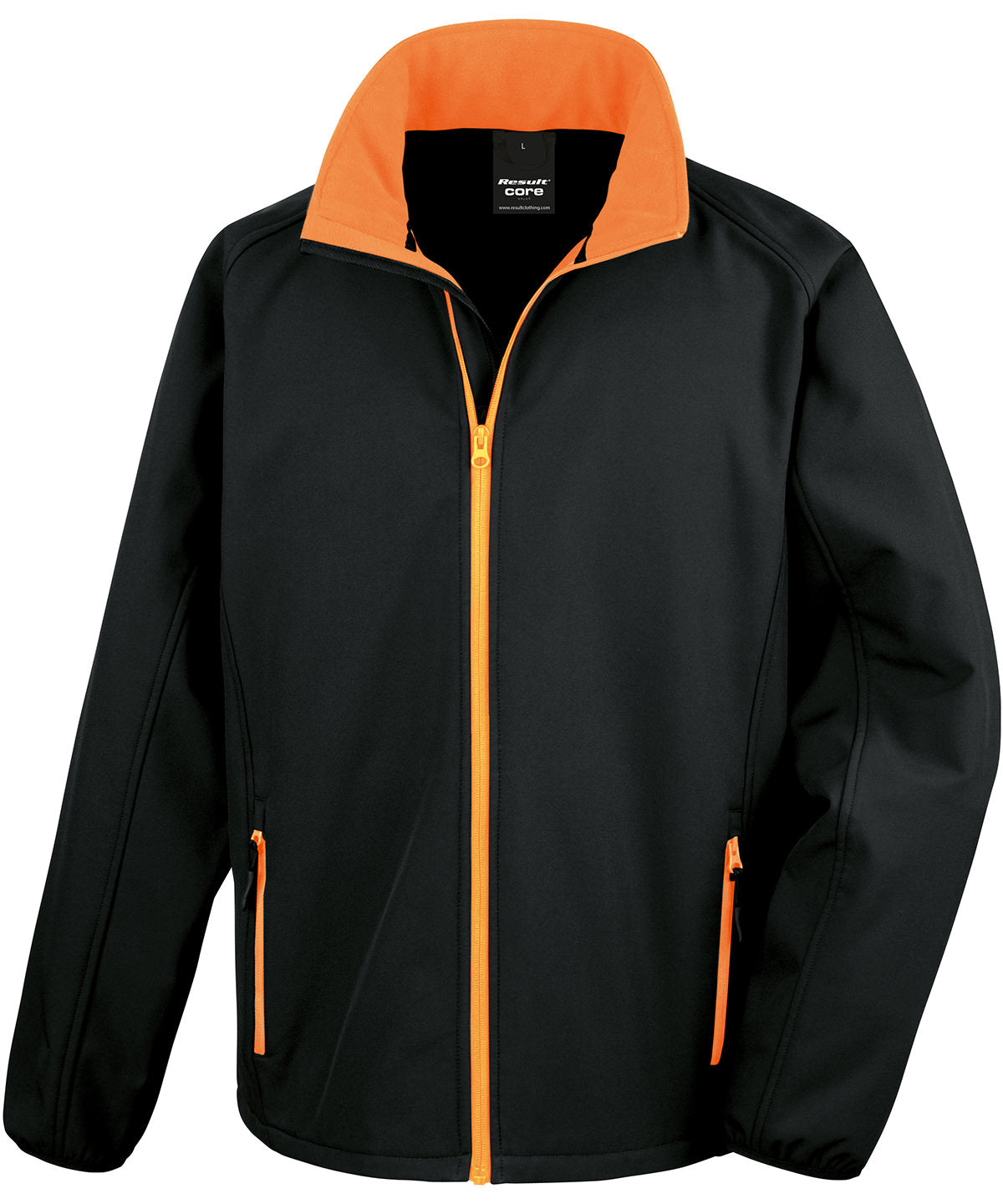 Result Core Core Printable Softshell Jacket - Black/Orange