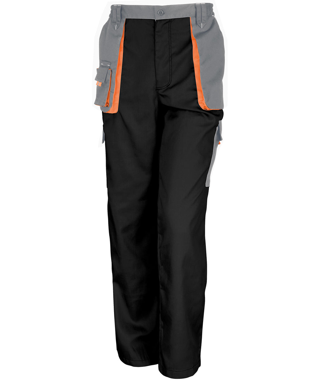 Result Workguard Work-Guard Lite Trousers - Black/Grey/Orange