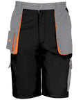 Result Workguard Work-Guard Lite Shorts - Black/Grey/Orange