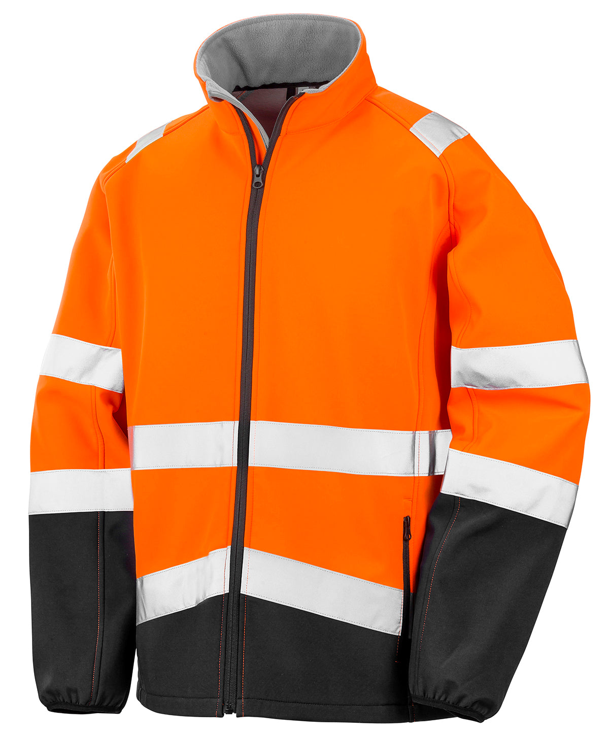 Result Safeguard Printable Safety Softshell Jacket - Fluorescent Orange/Black