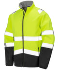 Result Safeguard Printable Safety Softshell Jacket - Fluorescent Yellow/Black