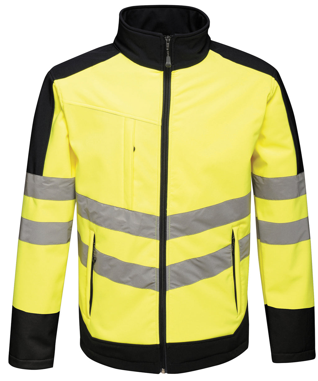 Regatta High Visibility High-vis Pro Softshell - Yellow/Navy