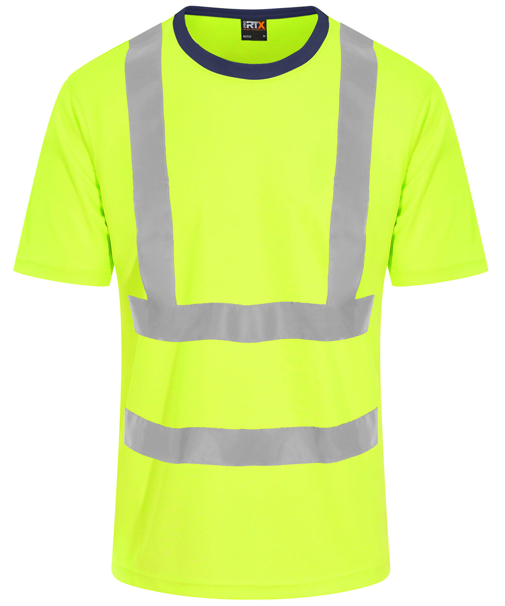 Pro RTX High Visibility High Visibility T-shirt - HV Yellow/Navy