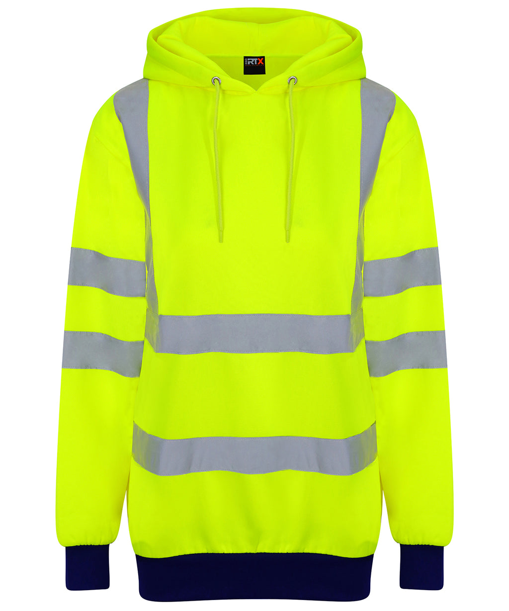Pro RTX High Visibility High Visibility Hoodie - HV Yellow/Navy