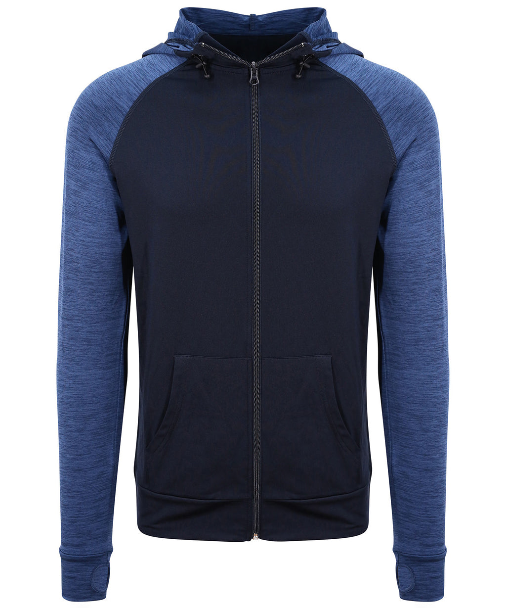 AWDis Just Cool Cool Contrast Zoodie - Navy/Navy Melange