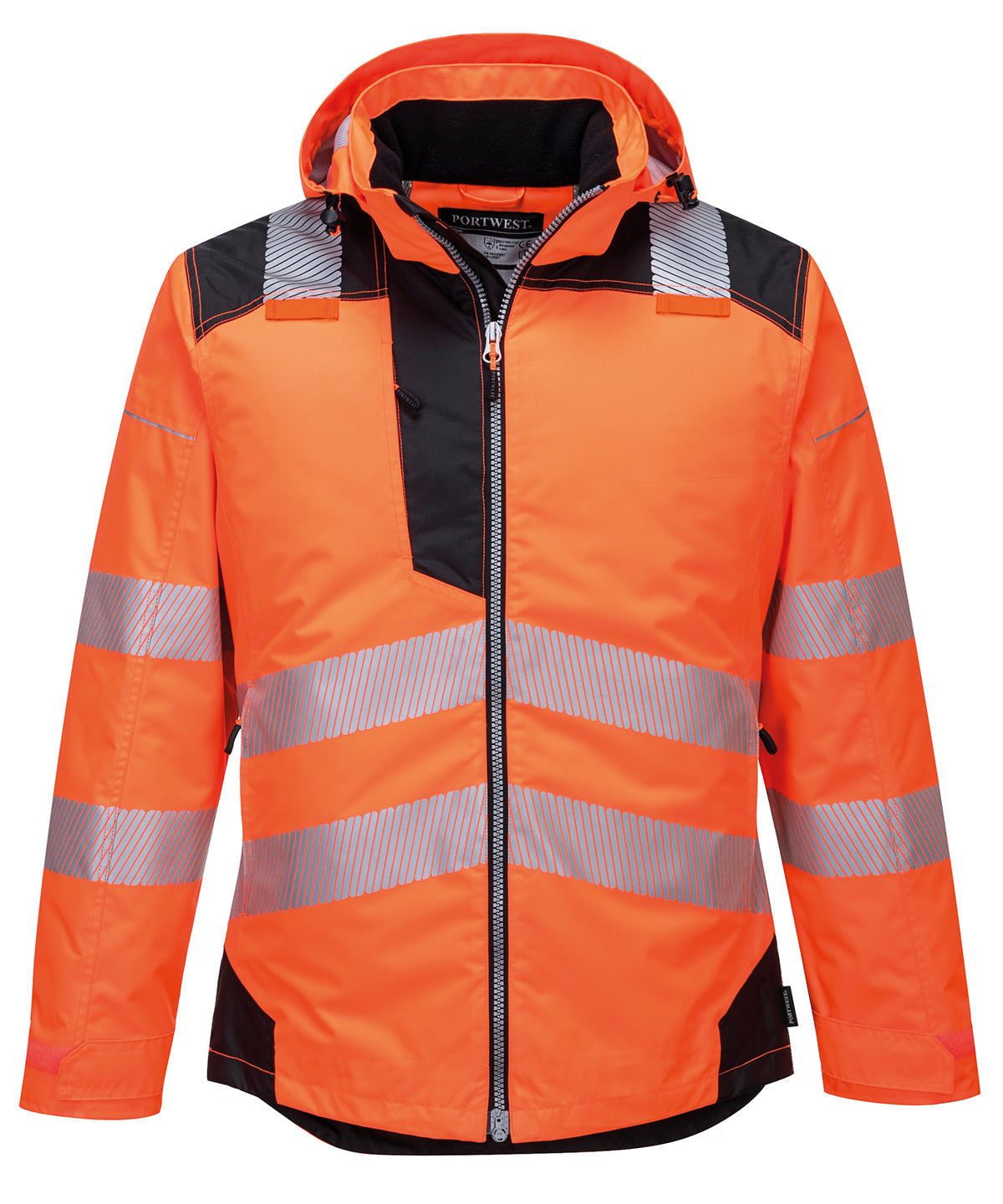 Portwest PW3 Hi-vis Winter Jacket (T400) - Orange/Black