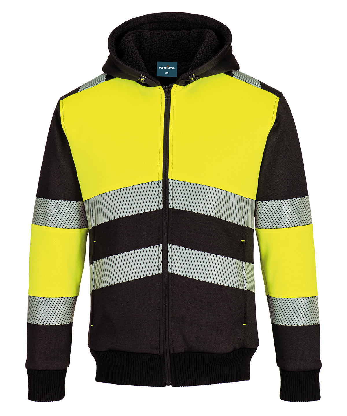 Portwest PW3 Hi-vis Class 1 Winter Hoodie (PW377) - Yellow/Black