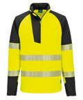 Portwest PW3 Hi-vis ¼-zip Sweatshirt (T172) - Yellow/Black