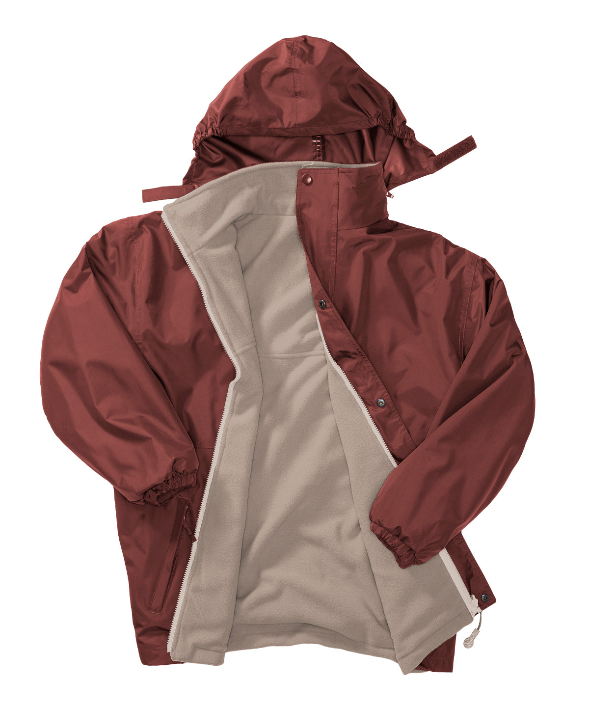 Result Recycled StormDri 6000 Coat - Burgundy/Camel