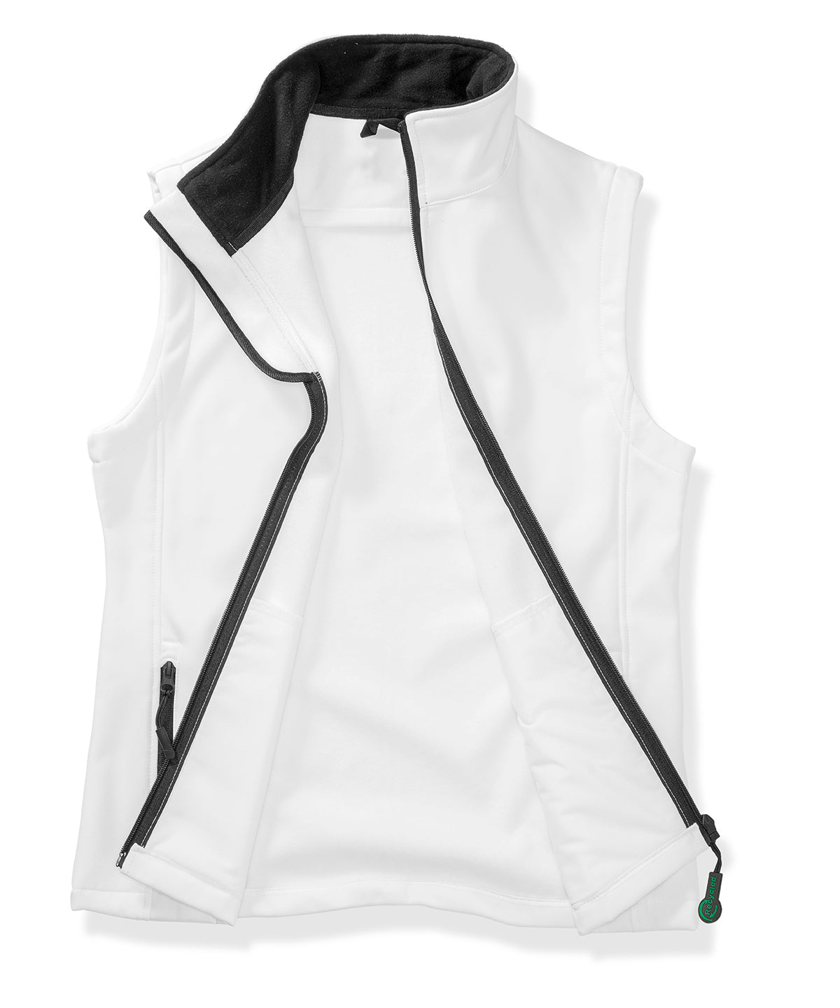 Result Core Women's Printable Softshell Bodywarmer - White/Black
