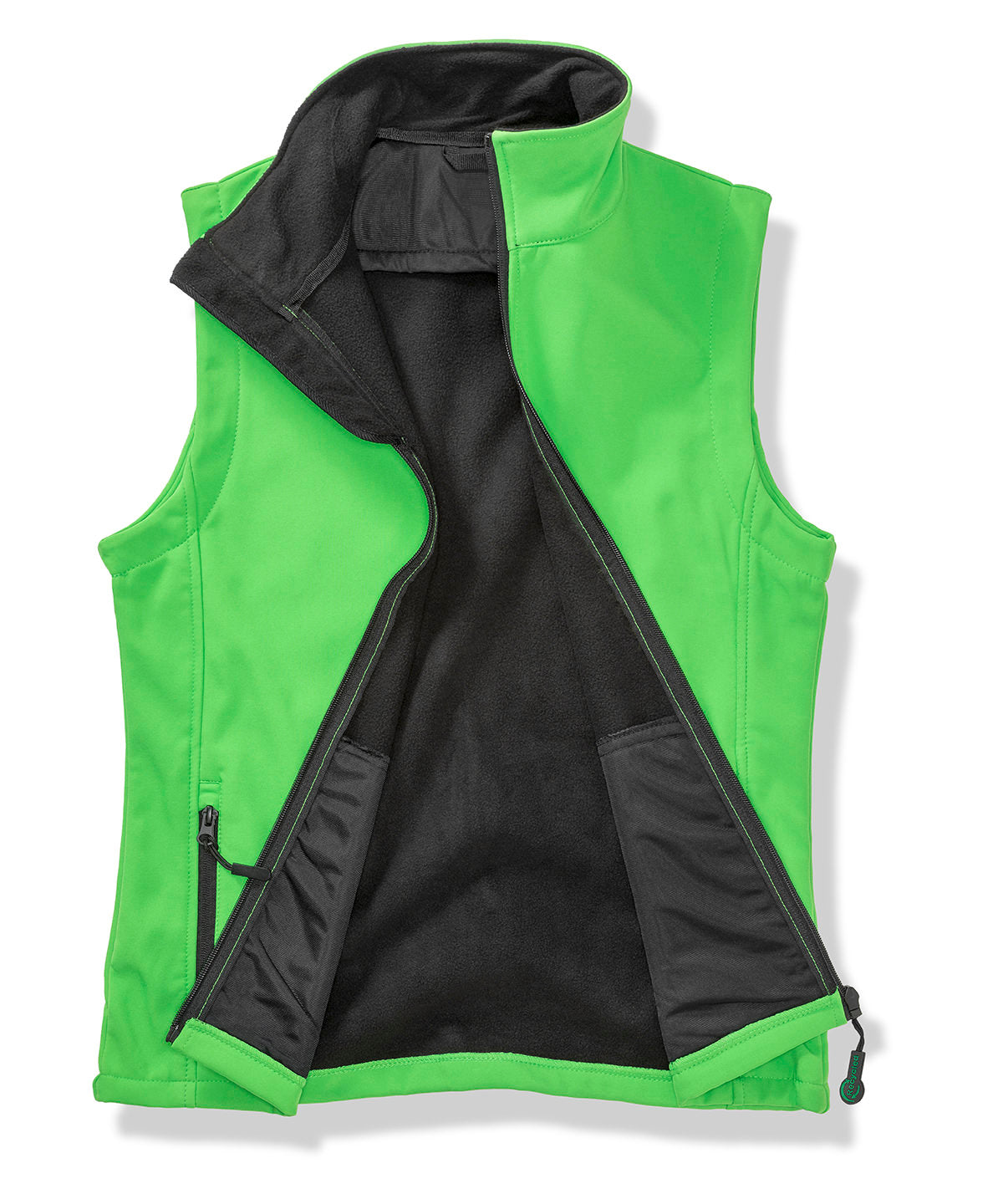 Result Core Printable Softshell Bodywarmer - Vivid Green/Black