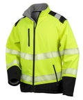 Result Safeguard Printable Ripstop Safety Softshell - Fluorescent Yellow/Black