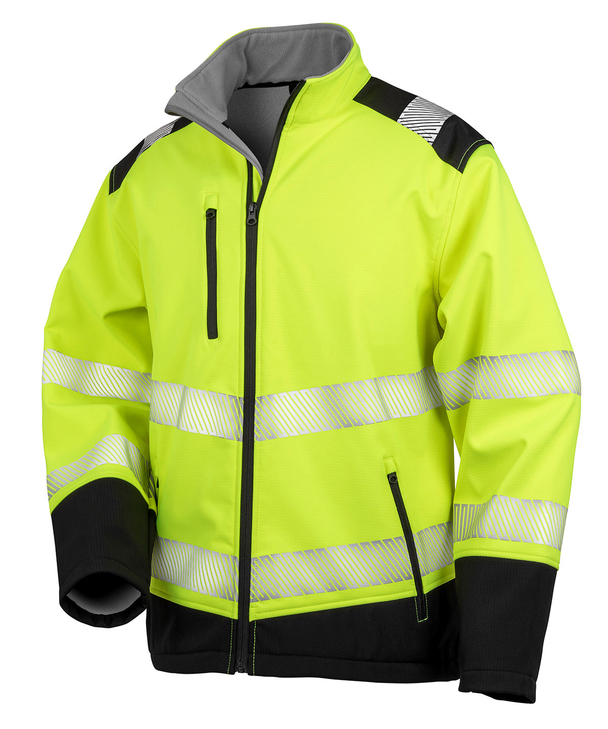Result Safeguard Printable Ripstop Safety Softshell - Fluorescent Yellow/Black