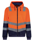 Regatta High Visibility Pro Hi-vis Full Zip Hoodie - Orange/Navy