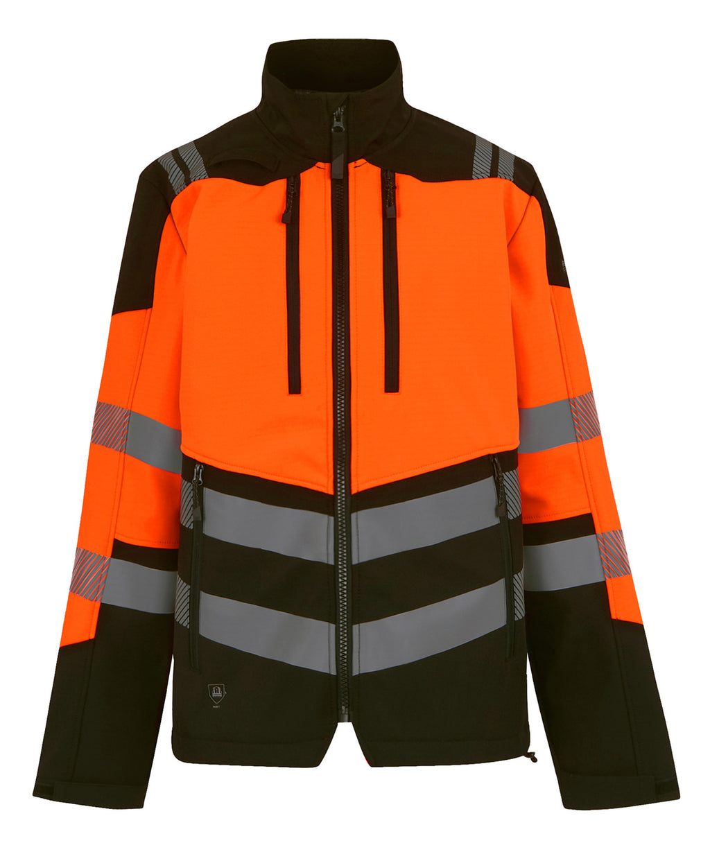 Regatta High Visibility Hi-Vis X-Pro 3-layer Softshell Jacket (Class 2) - Black/Orange