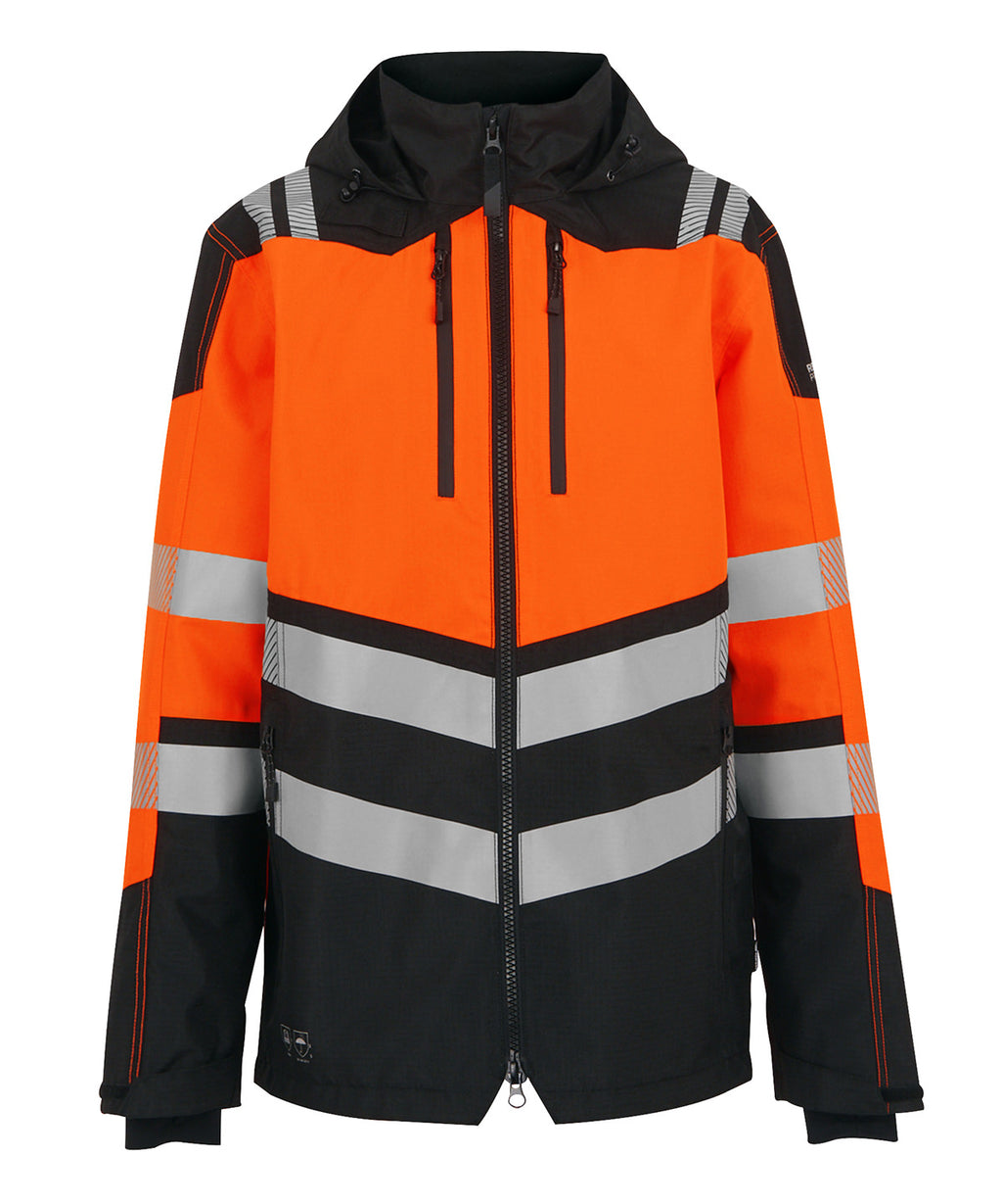 Regatta High Visibility Hi-Vis X-Pro Waterproof Shell Jacket (Class 2) - Black/Orange
