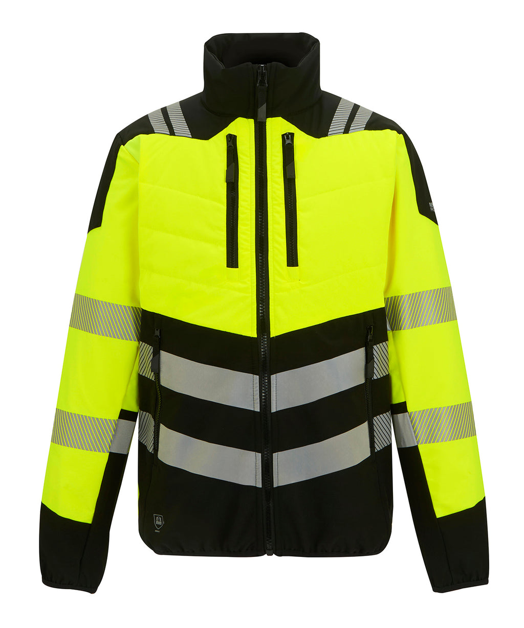 Regatta High Visibility Hi-vis X-pro Hybrid Jacket (Class 2) - Black/Yellow