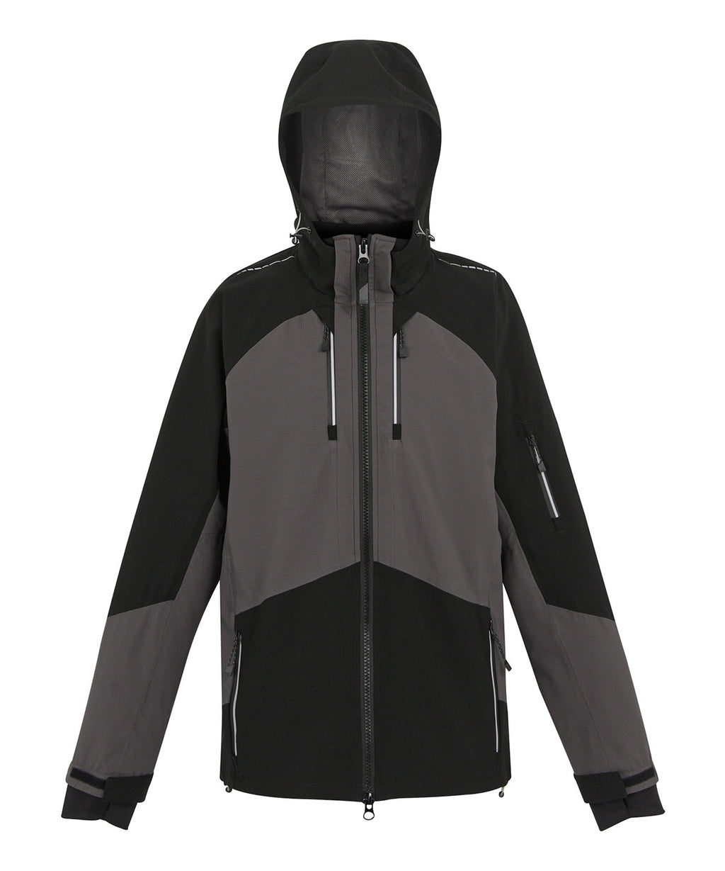 Regatta Professional 4-Tex Stretch Waterproof Shell Jacket - Slate Grey/Black