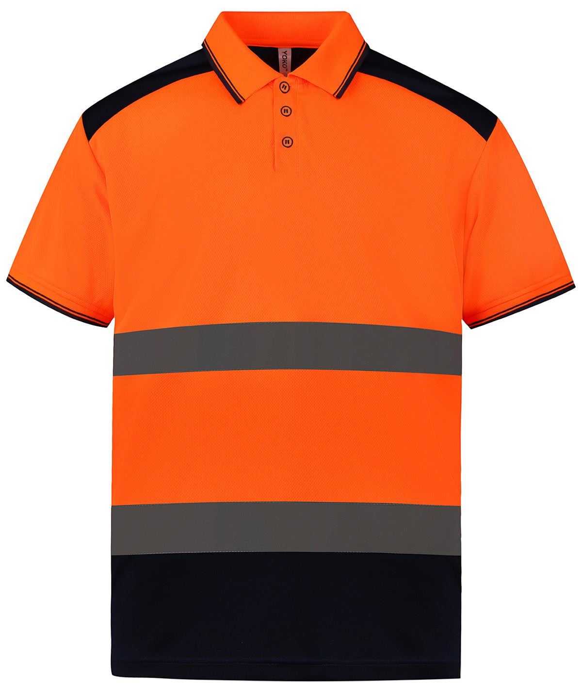Yoko Hi-vis Two-tone Polo Shirt (HVJ220) - Orange/Navy