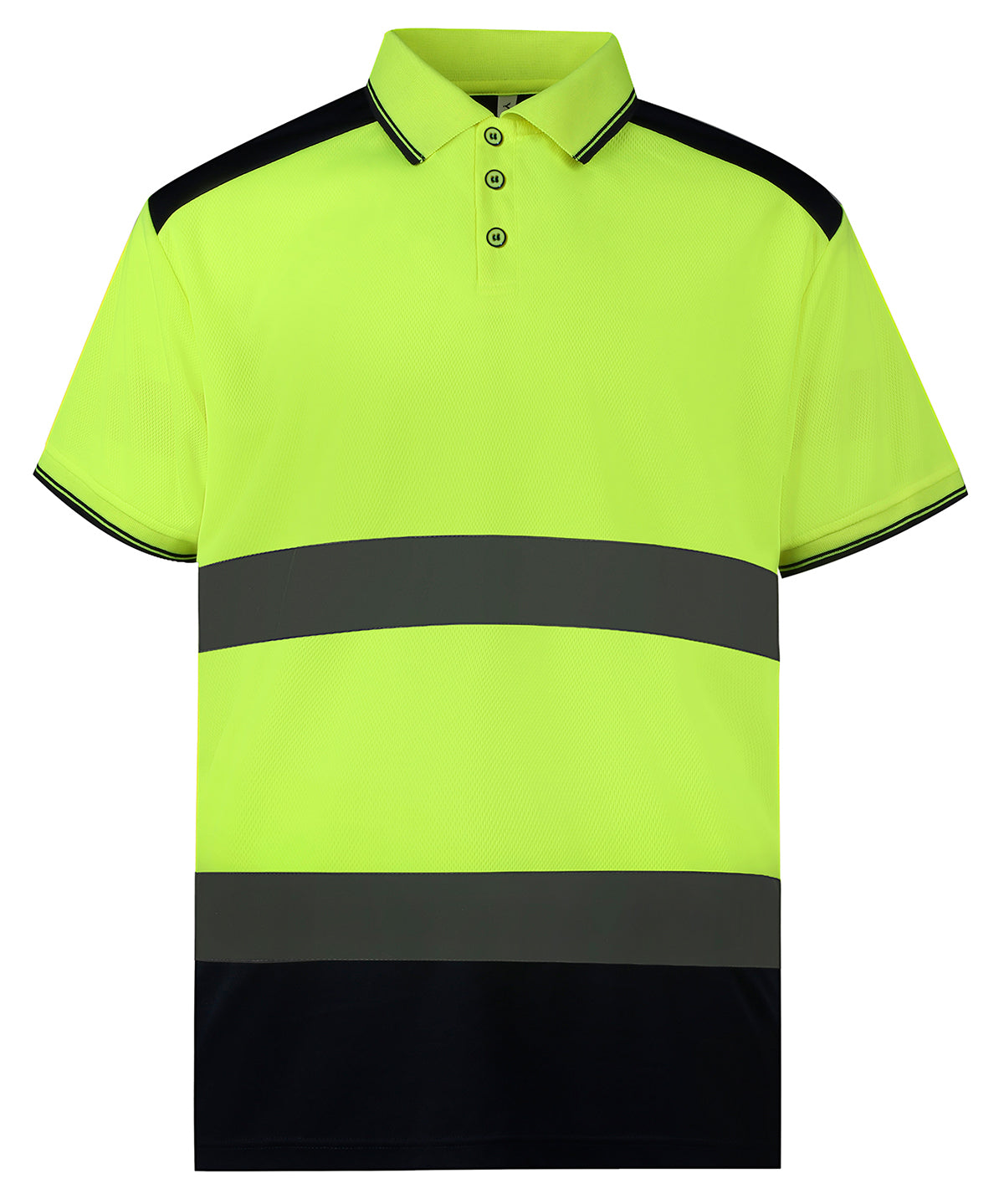Yoko Hi-vis Two-tone Polo Shirt (HVJ220) - Yellow/Navy